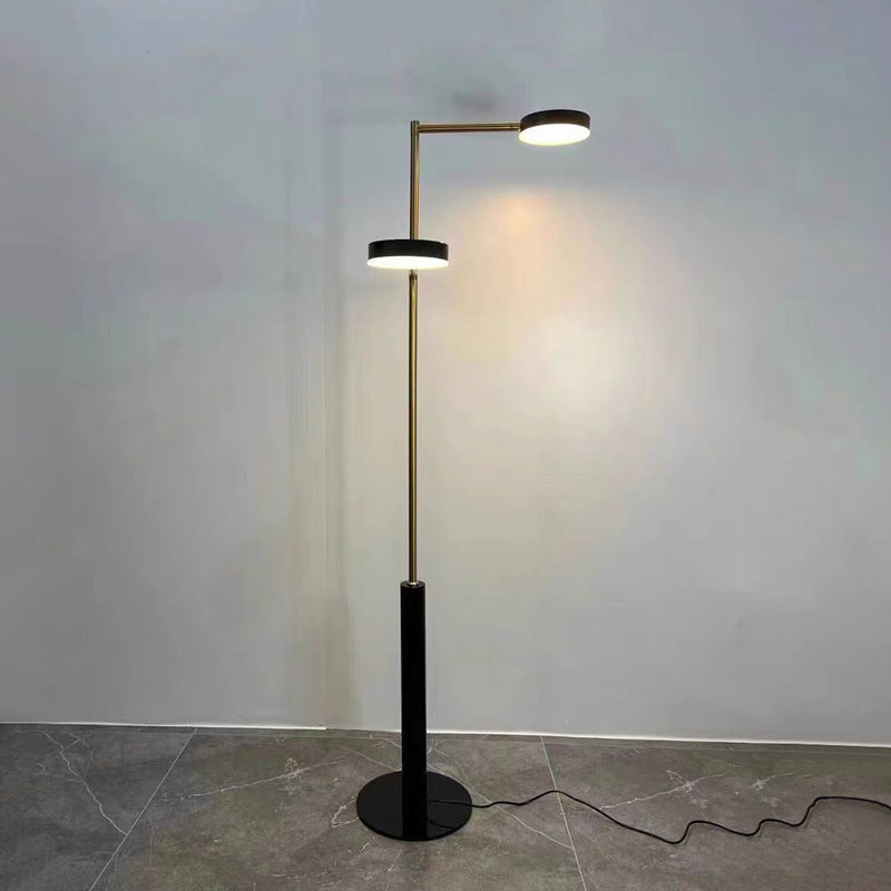 Contemporary Nordic Cylindrical Round Iron LED Standing Floor Lamp For Living Room