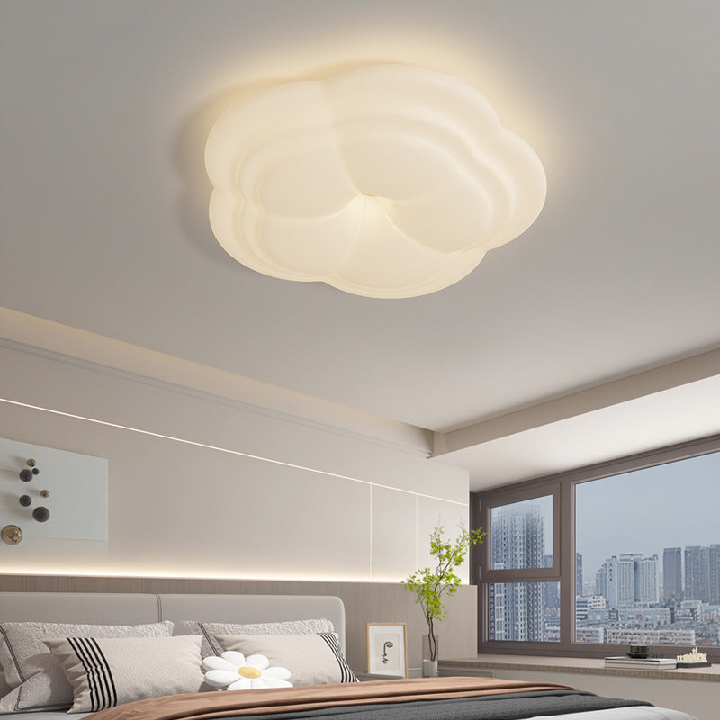 Modern Minimalist Petal Iron Acrylic LED Flush Mount Ceiling Light For Bedroom