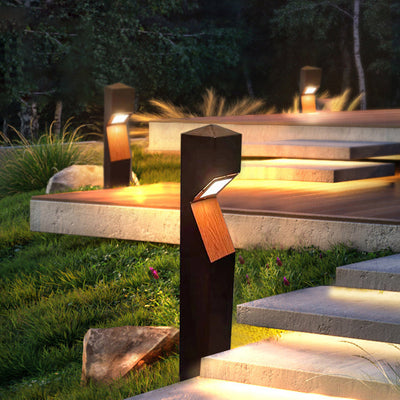 Traditional Chinese Waterproof Steel Aluminum Irregular Column LED Landscape Lighting Outdoor Light For Garden