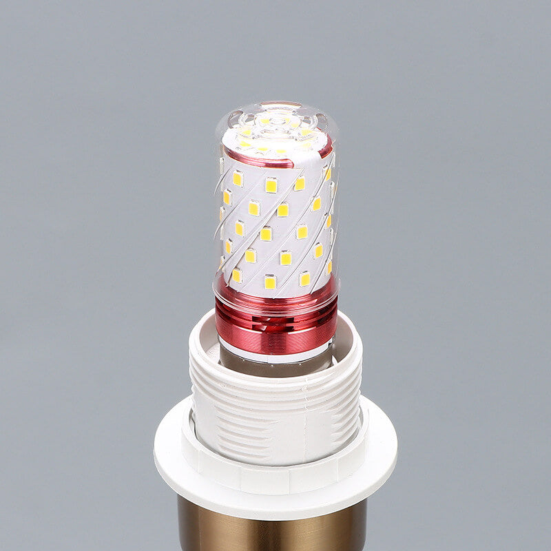 Modern Creative Fabric Lampshade Metal Cylindrical Base 1-Light Table Lamp