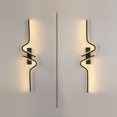 Contemporary Creative Strip Aluminum Silicon Gel LED Wall Sconce Lamp For Living Room