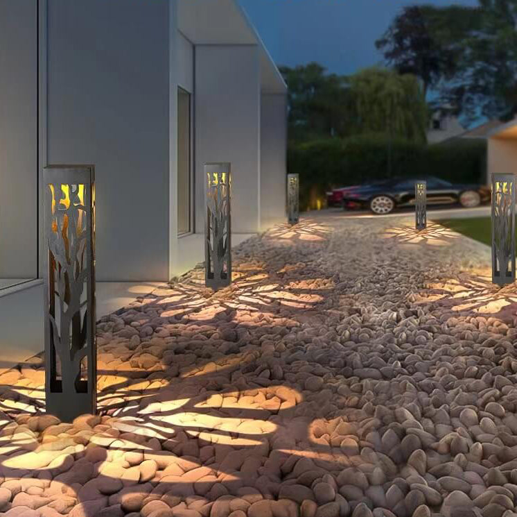 Lumière LED de paysage de jardin de pelouse de colonne carrée creuse extérieure moderne 