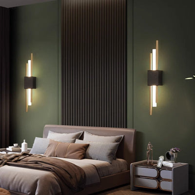 Modern Minimalist Iron Acrylic Strip LED Wall Sconce Lamp For Bedside