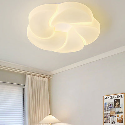 Modern Minimalist PE Cookie Cloud Shape Iron LED Flush Mount Ceiling Light For Bedroom