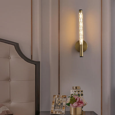 Modern Minimalist Cylindrical Hollow Iron PC LED Wall Sconce Lamp