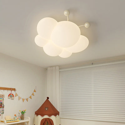 Modern Simplicity Iron PE Bee LED Flush Mount Ceiling Light For Bedroom