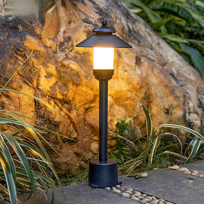 Modern Minimalist Umbrella Waterproof Aluminum Marble LED Outdoor Light For Garden