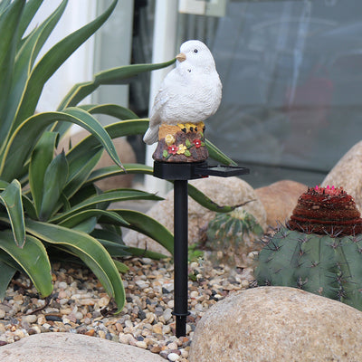 Contemporary Creative Resin Birdie LED Solar Waterproof Lawn Insert Light For Outdoor Patio