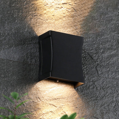 Modern Outdoor Square Column Waterproof LED Wall Sconce Lamp