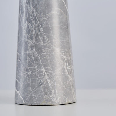 Modern Simple Fabric Lampshade Gray Marble Base 1-Light Table Lamp