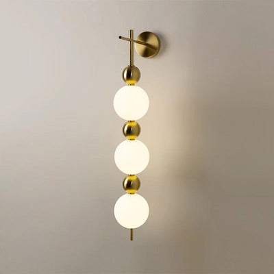 Modern Minimalist Round Ball String Aluminum Plastic LED Wall Sconce Lamp For Bedroom