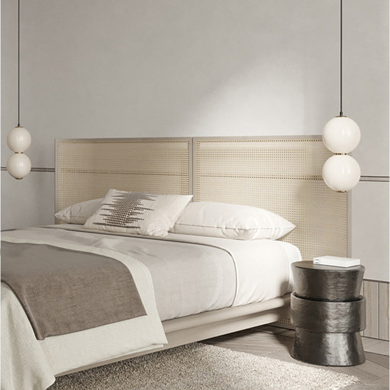 Contemporary Scandinavian Double Orb Hardware Glass LED Pendant Light For Bedroom