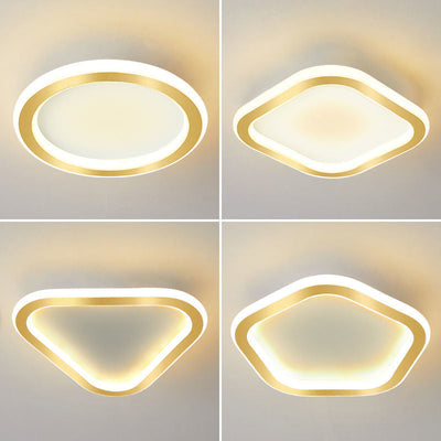 Contemporary Nordic Geometric Iron LED Flush Mount Ceiling Light For Hallway