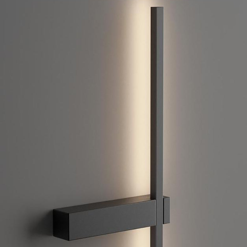 Modern Minimalist Iron Aluminum Silica Strip Line LED Wall Sconce Lamp For Bedroom