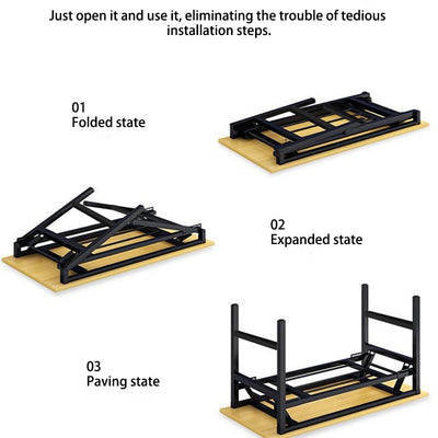 Modern Simplicity Rectangular MDF Steel Desks Foldable For Home Office