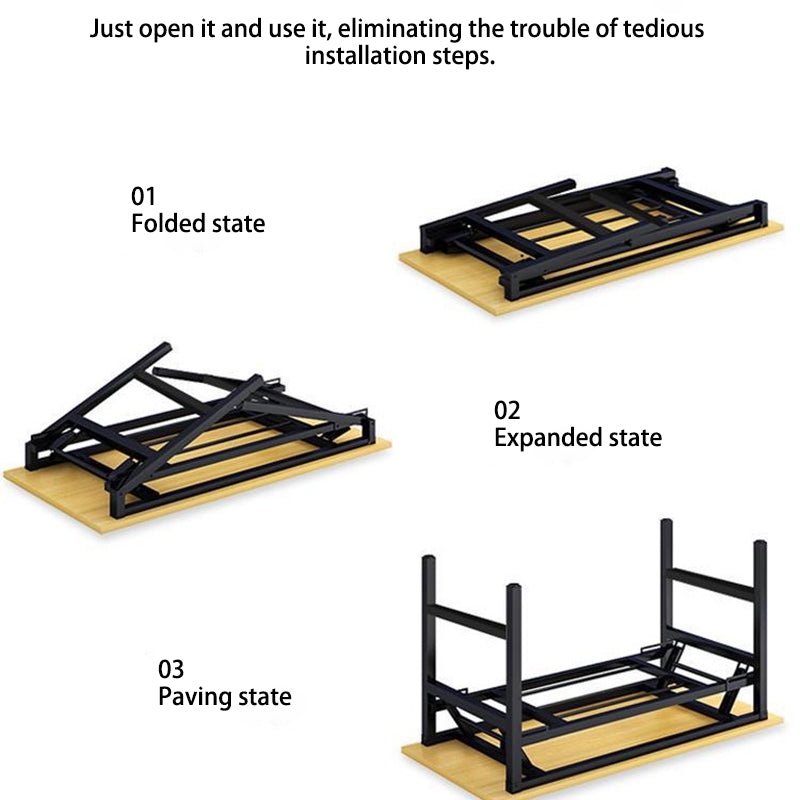 Modern Simplicity Rectangular MDF Steel Desks Foldable For Home Office