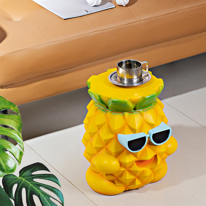 Contemporary Creative Pineapple Design Resin Coffee Table For Living Room