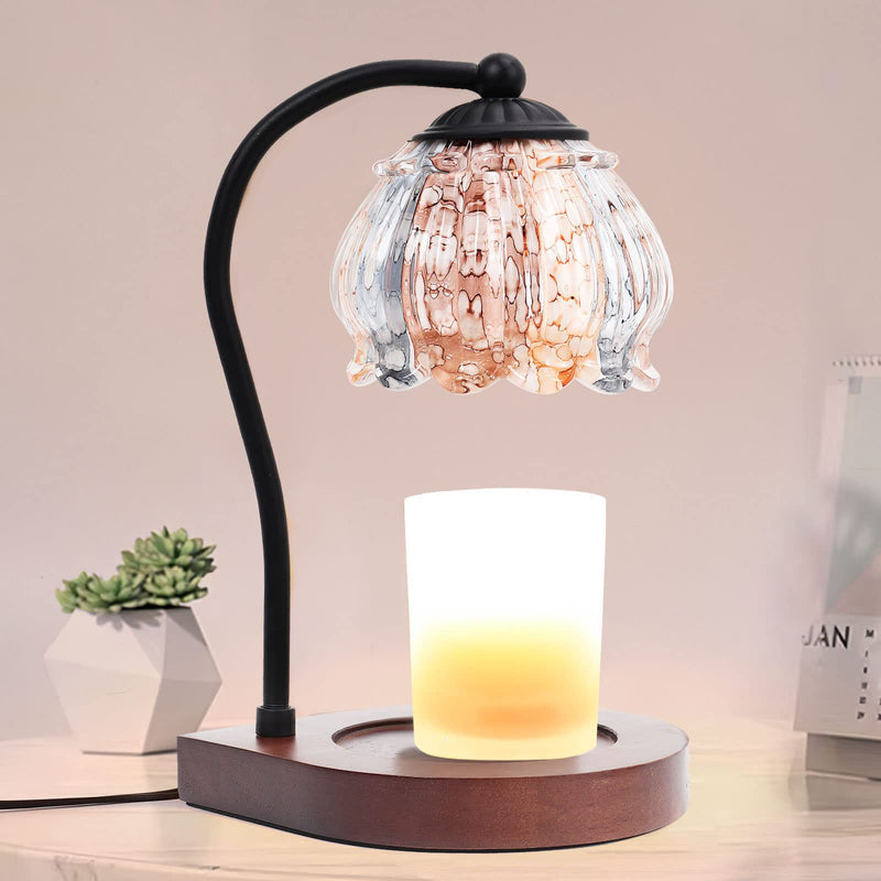 Nordic Modern Creative Glass Flower Shape 1-Light Melting Wax Table Lamp