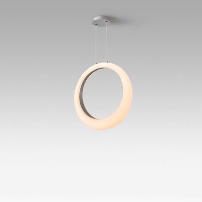 Nordic Minimalist PE Circle Ring Electroplated Iron LED Pendant Light