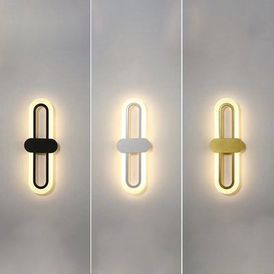 Contemporary Simplicity Oval Iron Acrylic LED Wall Sconce Lamp For Living Room