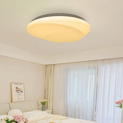 Contemporary Simplicity Acrylic Round Shade Iron LED Flush Mount Ceiling Light For Living Room