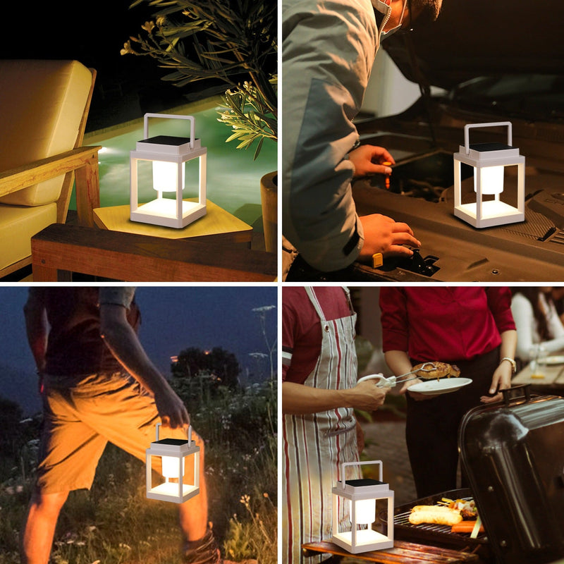 Modern Minimalist Waterproof Solar Square PC ABS LED Portable Outdoor Light For Garden