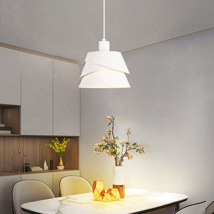 Modern Minimalist Round Iron 1-Light Pendant Light For Living Room