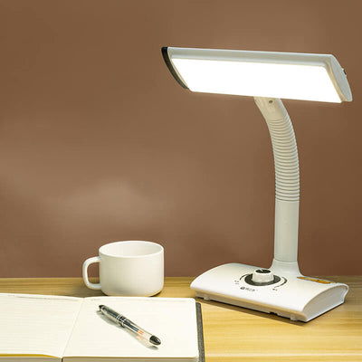 Modern White Study Reading USB Rechargeable LED Table Lamp