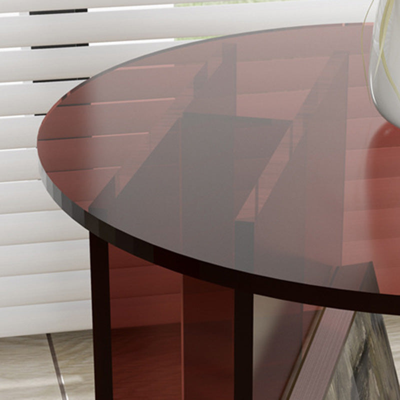 Contemporary Nordic Curved Acrylic End Table Storage For Living Room