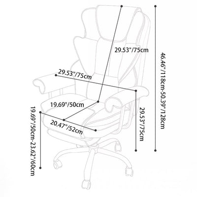 Modern Minimalist Square Microfiber Nano Leather Steel Desk Chair Backrest Arm For Home Office