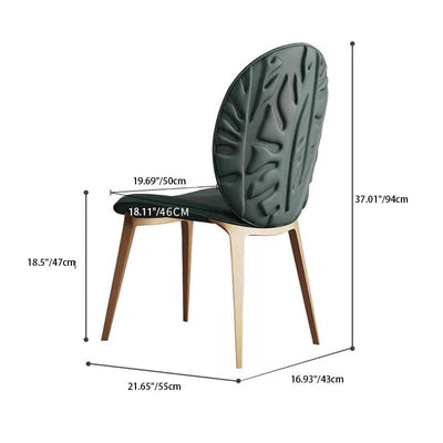 Modern Luxury Oval Back Microfiber Leather Stainless Steel Dining Chair Backrest For Dining Room