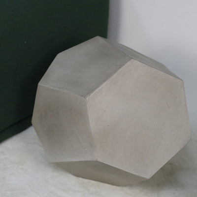 Contemporary Industrial Hexagonal Magnesium Oxide End Table For Living Room