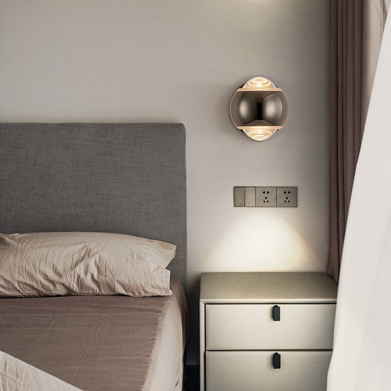 Modern Creative Bedside Iron Sphere LED Wall Sconce Lamp