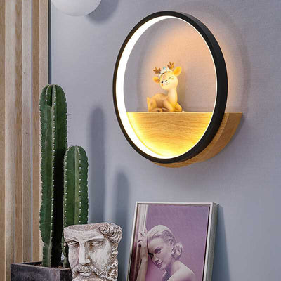 Contemporary Creative Hardware Deer Iron LED Wall Sconce Lamp For Living Room