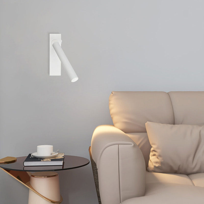 Projecteur rectangulaire minimaliste moderne, Angle réglable, applique murale de lecture LED 