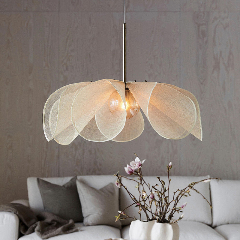 Contemporary Boho Pod Shape Botanical Fiber 1-Light Pendant Light For Dining Room