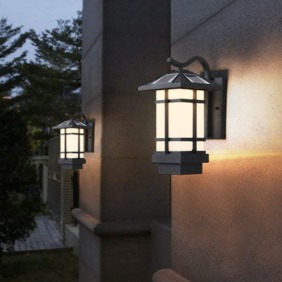 Industrial Solar Waterproof LED Outdoor Patio Landscape Wall Sconce Lamp