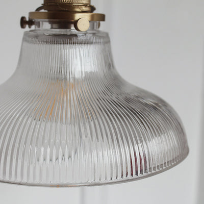 Lampe suspendue à 1 lumière en verre texturé vintage japonais traditionnel pour salle à manger 