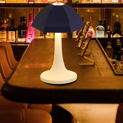 Contemporary Creative Iron Mushroom PE LED USB Table Lamp For Bedroom