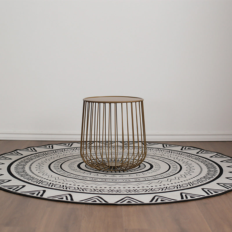 Contemporary Simplicity Iron Round Cage Design Coffee Table For Living Room