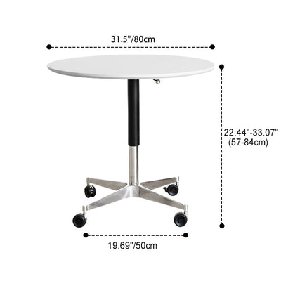 Modern Minimalist Round Branch Base Liftable Removable Density Plate Aluminum Alloy Coffee Table For Living Room