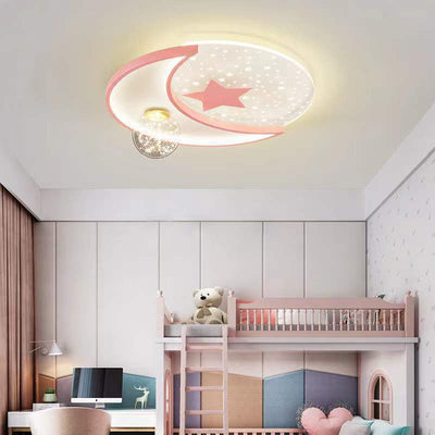 Contemporary Creative Acrylic Starry Sky LED Flush Mount Ceiling Light For Living Room