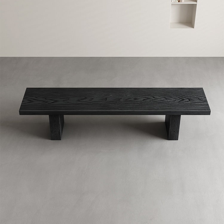 Modern Minimalist Rectangular Solid Wood Bench For Living Room