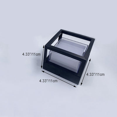 Modern Minimalist Waterproof Square Aluminum Acrylic LED Outdoor Wall Sconce Lamp For Garden