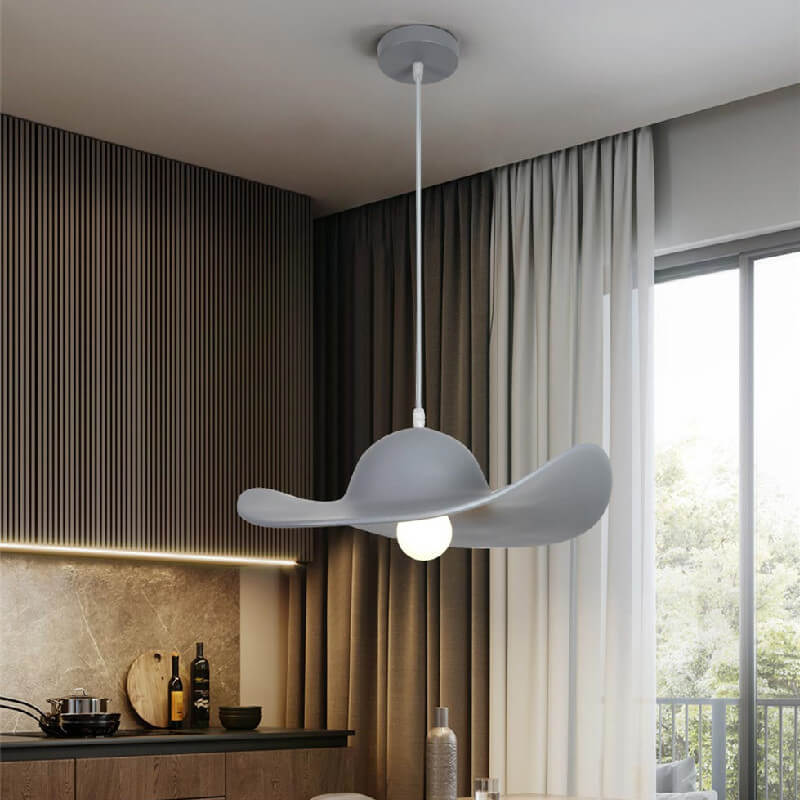 Nordic Minimalist Hat Design PU 1-Light Pendant Light