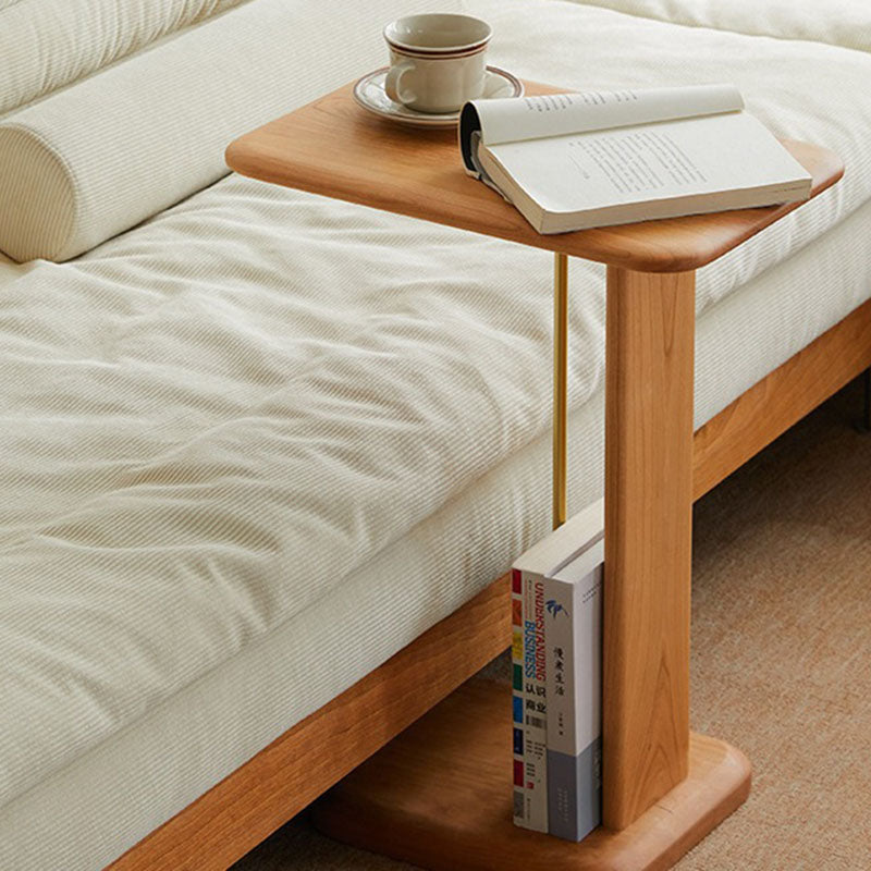 Modern Minimalist Square Wood End Table For Living Room