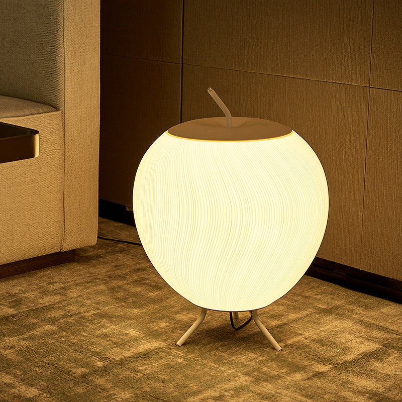 Contemporary Creative Pear Apple Iron PVC 3-Light Standing Floor Lamp For Bedroom