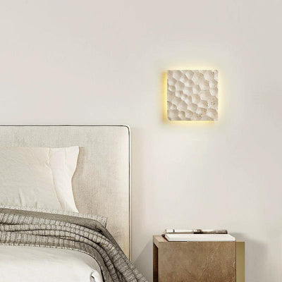 Contemporary Creative Stone Square LED Wall Sconce Lamp For Living Room