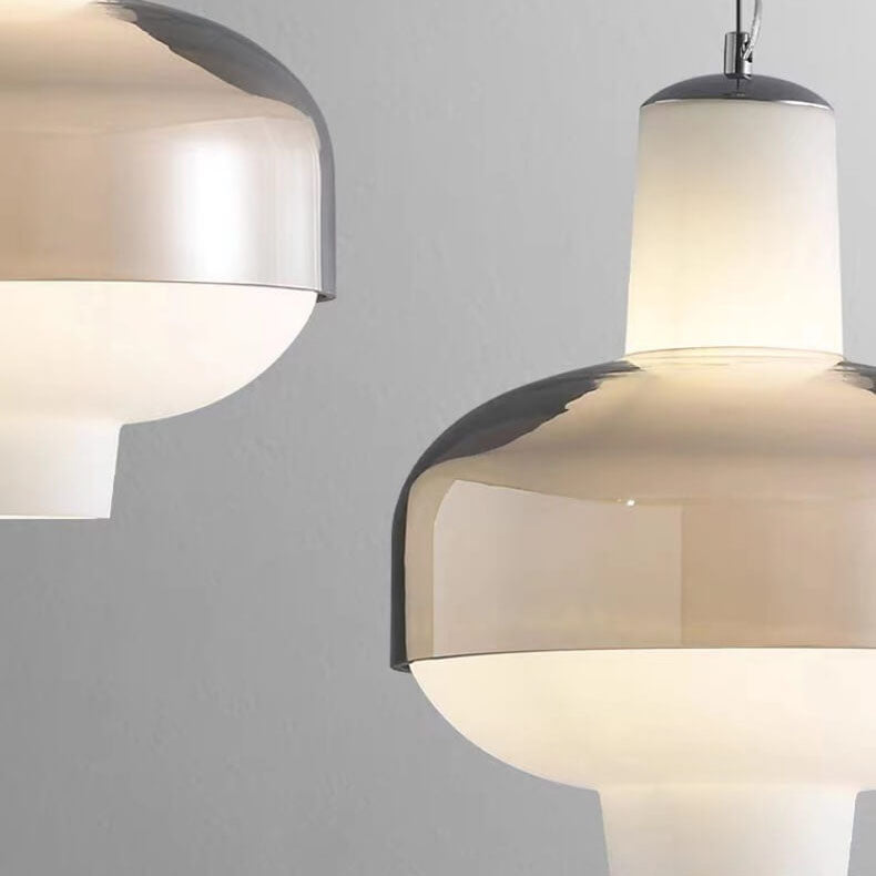 Modern Minimalist Oval Glass 1-Light Pendant Light