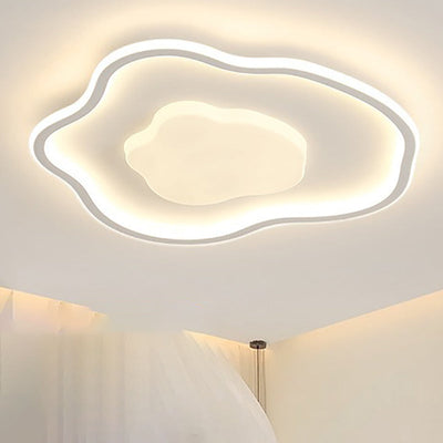 Modern Minimalist Cloud Shape LED Flush Mount Ceiling Light For Bedroom